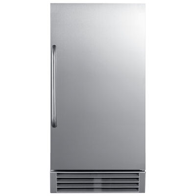 Summit Commercial Series 15 in. Ice Maker with 25 Lbs. Ice Storage Capacity, Clear Ice Technology & Digital Control - Stainless Steel | BIM47OSRHD