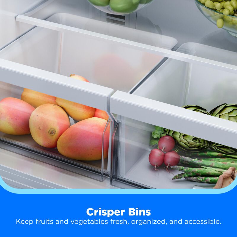 Midea 30 in. 18.4 cu. ft. French Door Refrigerator - Stainless Steel, , hires