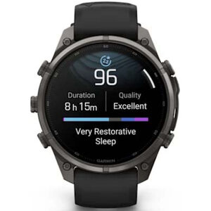 Garmin fenix 9 Pro 47 mm, AMOLED Smart Watch - Carbon Gray DLC Titanium with Black/Pebble Gray Silicone Band, , hires