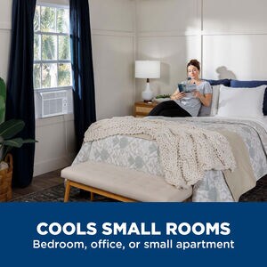 GE 5,050 BTU Window Air Conditioner with 2 Fan Speeds - White, , hires