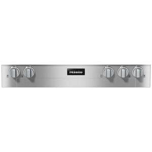Miele 36 in. 4-Burner LP Gas Rangetop with Griddle, Simmer Burner & Power Burner - Clean Steel, , hires