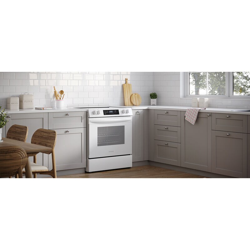 Frigidaire 30 in. 5.3 cu. ft. Electric Range with Smoothtop Burners - White, White, hires