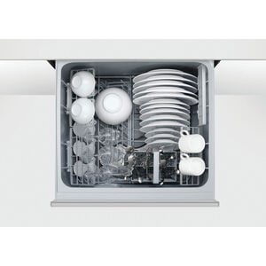 Fisher & Paykel Series 7 24 in. Smart Double Drawer with Front Control, 43 dBa Sound Level & Pocket - Stainless Steel, , hires