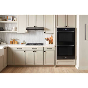 Whirlpool 27 in. 8.6 cu. ft. Smart Top Control Electric Double Wall Oven with Standard Convection - Black, , hires