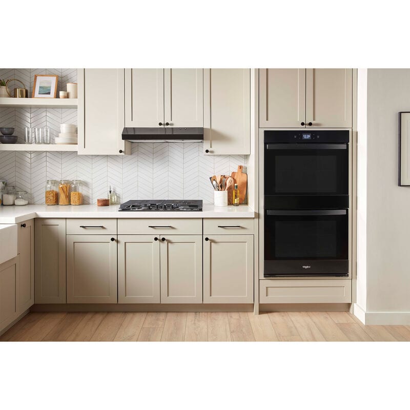Whirlpool 27 in. 8.6 cu. ft. Smart Top Control Electric Double Wall Oven with Standard Convection - Black, , hires