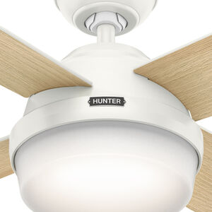 Hunter Casablanca 52" Dempsey Ceiling Fan with LED Light Kit and Handheld Remote - Fresh White, , hires