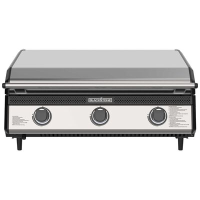 Blackstone 28 in. 3-Burner Built-In Liquid Propane Gas Flat Top Griddle with 590 sq. in. Cooking Surface - Stainless Steel | 6128