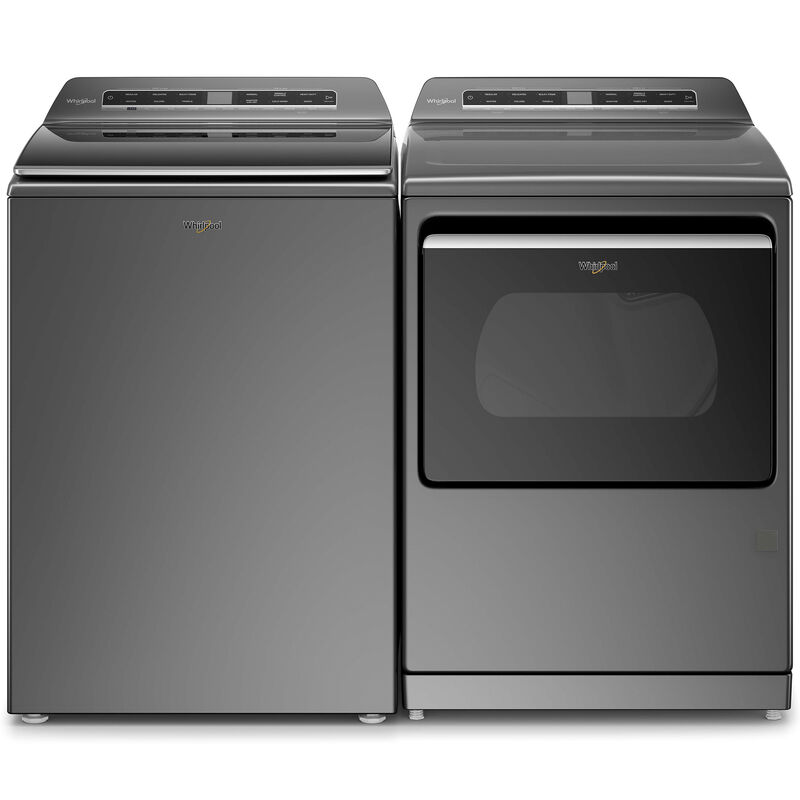 Whirlpool 27 in. 7.4 cu. ft. Smart Gas Dryer with Sensor Dry, Sanitize & Steam Cycle - Chrome Shadow, , hires