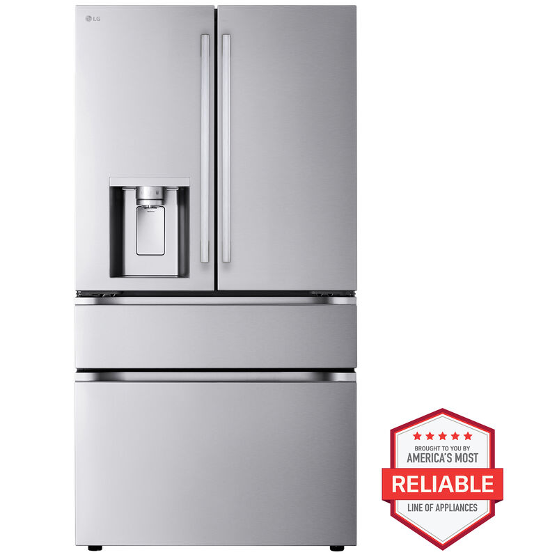 LG 36 in. 28.6 cu. ft. Smart 4-Door French Door Refrigerator with Ice & Water Dispenser - PrintProof Stainless Stee, , hires