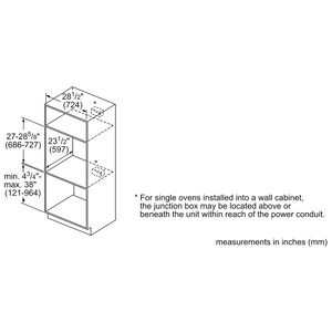 Bosch 800 Series 30 in. 4.6 cu. ft. Smart Electric Single Wall Oven with True European Convection - Black Stainless, , hires