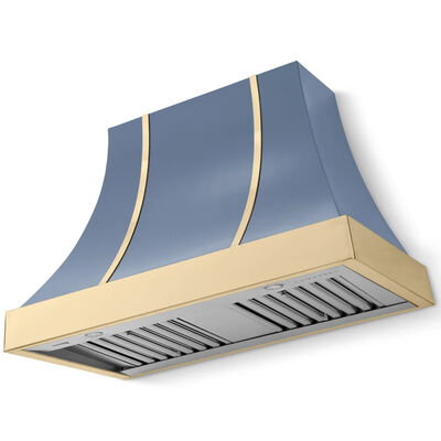 La Cornue CornuFe Series 44 in. Ducted Standard Style Range Hood with 1200 CFM, 3 Fan Speeds & 2 LED Lights - Provence Blue | CH4430CAPRPB