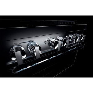 JennAir Noir Series 30 in. 4.1 cu. ft. Smart True European Convection Dual Fuel Range with 4 Sealed Burners - Stainless Steel, , hires