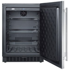 Summit 24 in. 4.6 cu. ft. Built-In Beverage Center with Adjustable Shelves & Digital Control - Stainless Steel, , hires