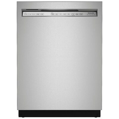 KitchenAid 24 in. Built-In Dishwasher with Top Control, 44 dBA Sound Level, 16 Place Settings, 5 Wash Cycles & Sanitize Cycle - Stainless Steel with PrintShield Finish | KDFM404KPS