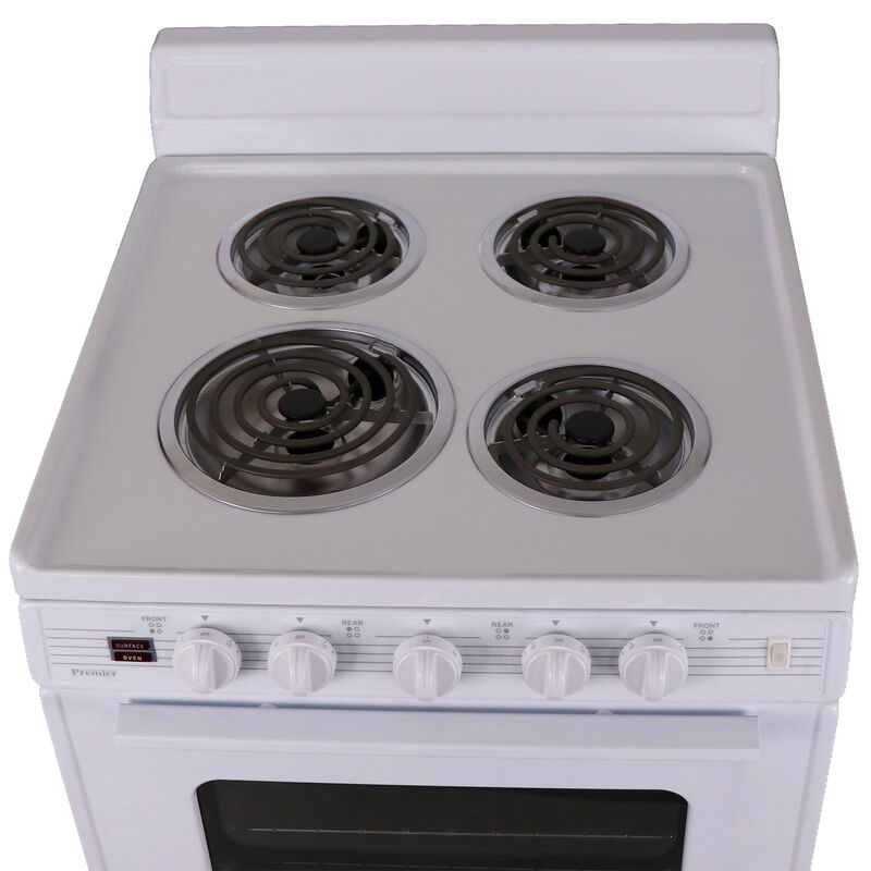Premier 24 in. 2.9 cu. ft. Electric Range with Coil Burners - White, , hires