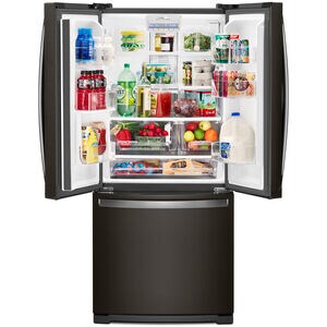 Whirlpool 30 in. 19.7 cu. ft. French Door Refrigerator with Ice Maker - Black Stainless, Black Stainless, hires