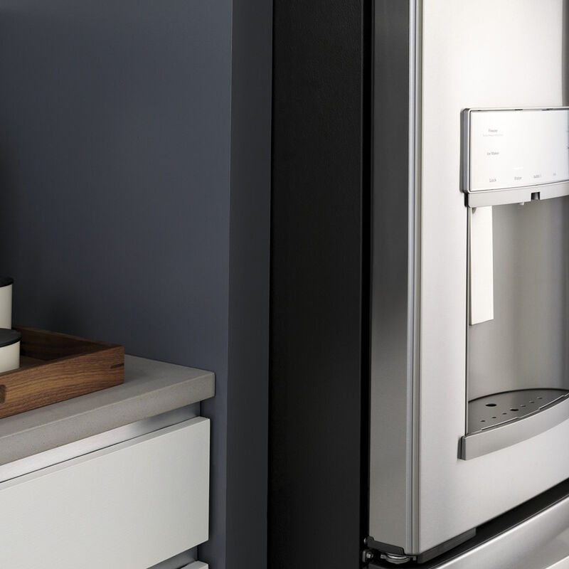 GE Profile 36 in. 27.7 cu. ft. French Door Refrigerator with Ice & Water Dispenser - Fingerprint Resistant Stainless, Fingerprint Resistant Stainless, hires