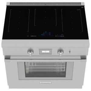 Thermador Professional Series 36 in. 4.9 cu. ft. Smart True European Convection Electric Range with 5 Induction Burners - Stainless Steel, , hires