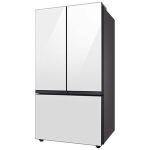 Samsung Bespoke 36 in. 30.1 cu. ft. Smart French Door Refrigerator with Internal Water Dispenser - White Glass, White Glass, hires