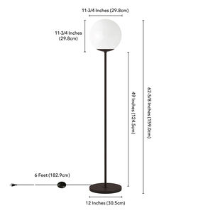 Hudson & Canal Theia Globe & Stem Floor Lamp - Blackened Bronze, , hires