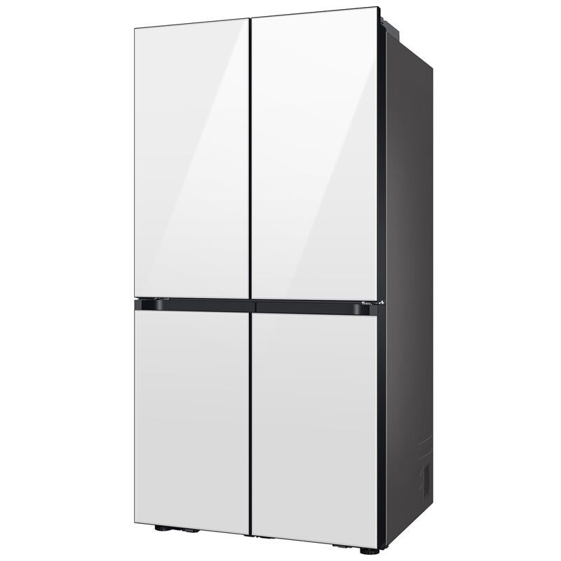 Samsung Bespoke 36 in. 28.6 cu. ft. Smart 4-Door Flex French Door Refrigerator with Beverage Center & Internal Water Dispenser - White Glass, White Glass, hires
