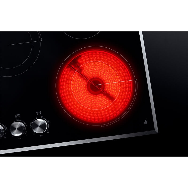 JennAir Lustre Stainless 36 in. 5-Burner Electric Cooktop with Simmer Burner & Power Burner - Stainless Steel, , hires