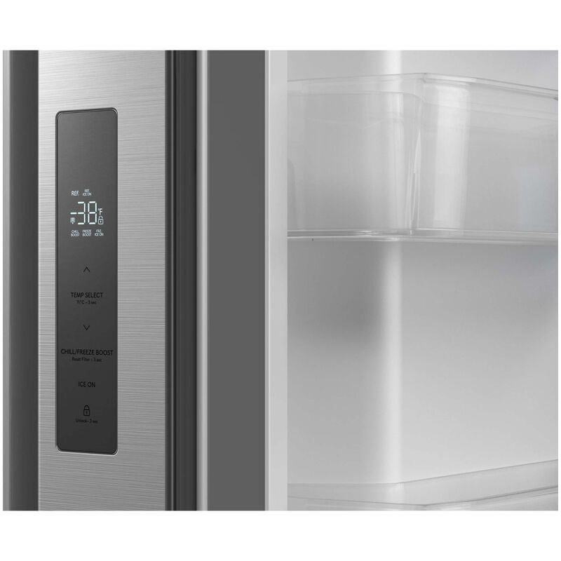 Sharp 36 in. 28.9 cu. ft. Garage-Ready French Door Refrigerator with Ice & Water Dispenser - Stainless Steel, , hires