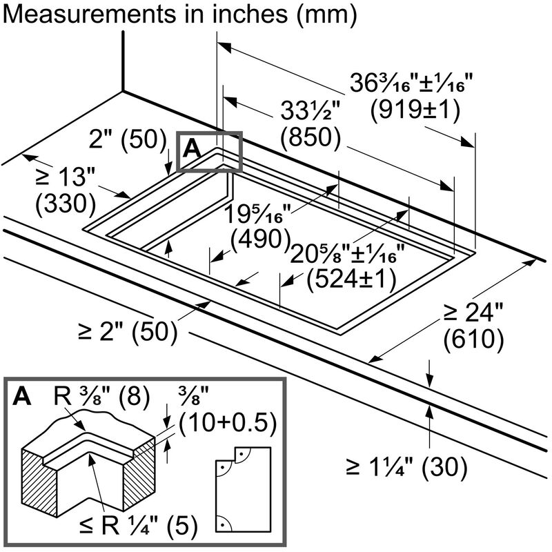 Bosch Benchmark Series 36" Gas Cooktop with 5 Sealed Burners Dark