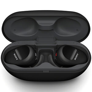 Sony - WF-SP800N/B True Wireless Noise-Cancelling In-Ear Headphones - Black, , hires