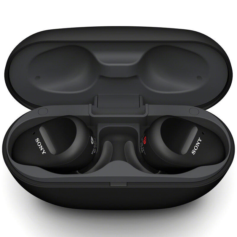 Sony - WF-SP800N/B True Wireless Noise-Cancelling In-Ear Headphones - Black, , hires