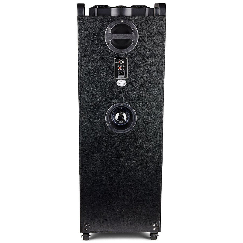 QFX Bluetooth High-Powered Portable Rechargeable Speaker with LED Party Lights - Black, , hires