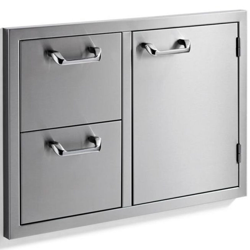 Sedona by Lynx 30 Inch Double Drawer and Access Door Combo - Stainless Steel, , hires
