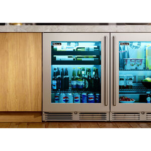 Perlick Signature Series 24 in. Built-In 3.1 cu. ft. Compact Beverage Center with Pull-Out Shelves & Digital Control - Stainless Steel, , hires