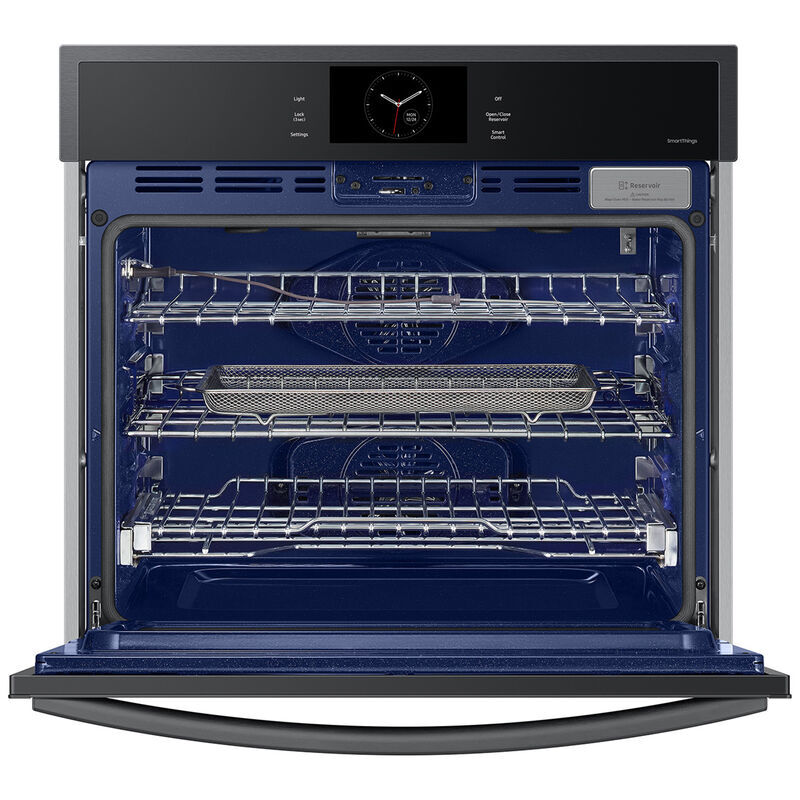 Samsung 30 in. 5.1 cu. ft. Smart Steam Electric Single Wall Oven with Dual Convection - Matte Black, , hires