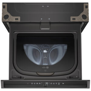 LG Signature 29 in. 1.0 cu. ft. SideKick Pedestal Washer - Brushed Black Steel, , hires