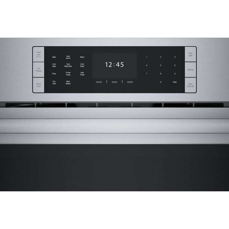 Bosch Benchmark Series 30 in. 4.6 cu. ft. Electric Single Wall Oven with True European Convection - Stainless Steel, , hires