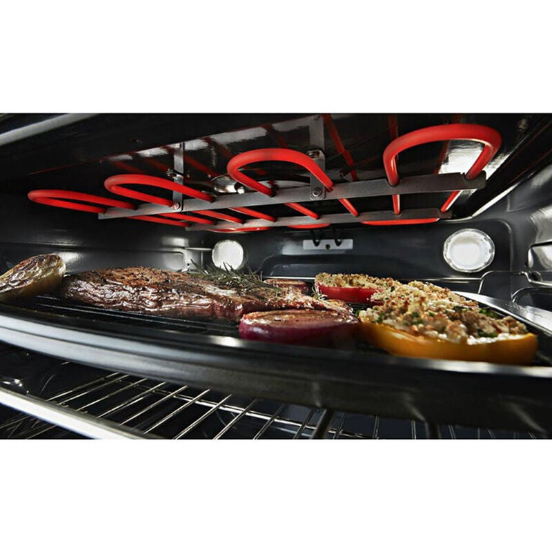 KitchenAid 30 in. 6.4 cu. ft. True European Convection Slide-In Electric Range with Radiant Burners - Stainless Steel, Stainless Steel, hires