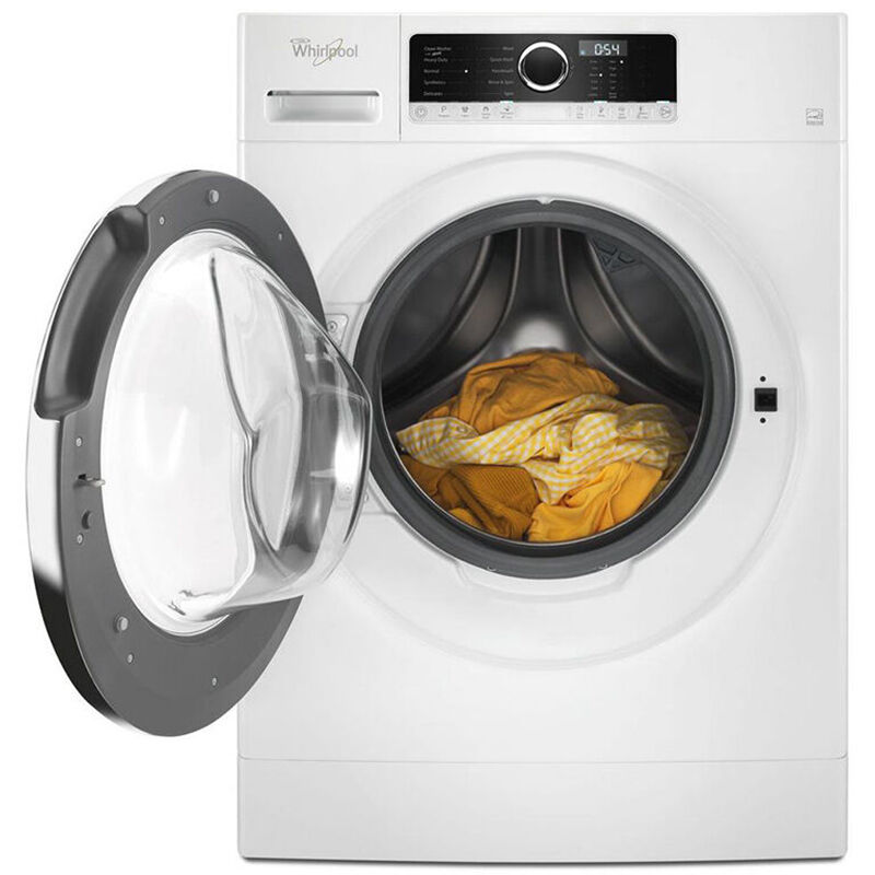 Whirlpool 24 in. 1.9 cu. ft. Stackable Front Load Washer with Detergent Dosing Aid & Sanitize Cycle - White, , hires