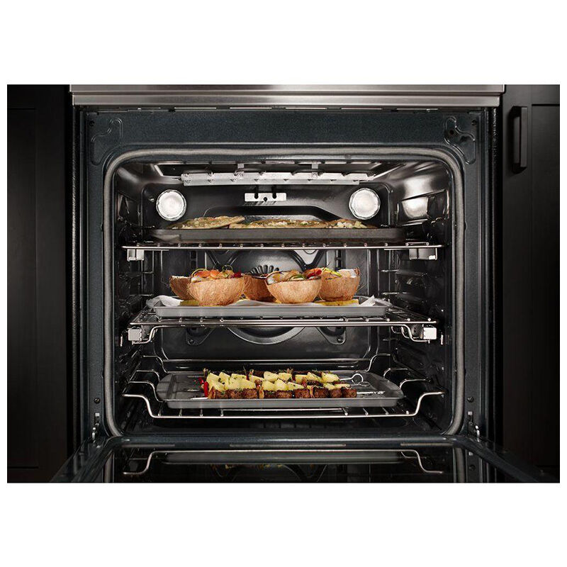 KitchenAid 30inch Slide-In Electric Range with 4 Smoothtop Burners, 7.1 Cu.  Ft. Single Oven & Baking Drawer - Stainless Steel
