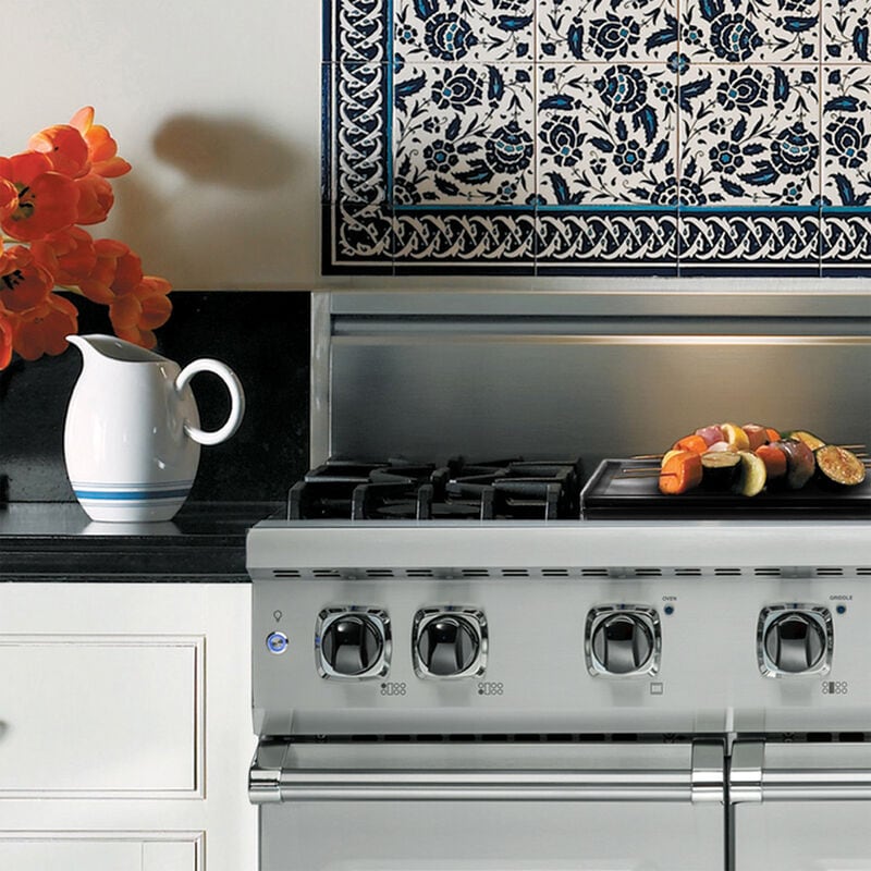 Viking 8 in. High Backguard for 48 in. Rangetops - Stainless Steel, , hires