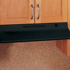 GE 30 in. Ductless Standard Style Range Hood with 2 Fan Speeds & 1 Incandescent Light - Black, Black, hires
