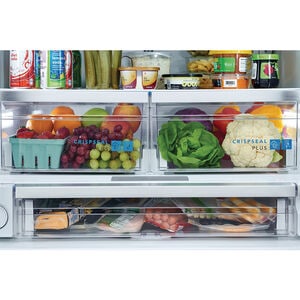 Frigidaire Gallery 36 in. 27.8 cu. ft. French Door Refrigerator with Ice & Water Dispenser - Smudge-Proof Black SS, Smudge-Proof Black SS, hires