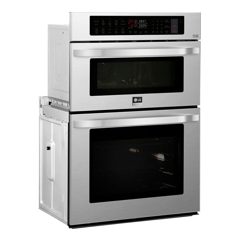 LG Studio 30" 6.4 Cu. Ft. Electric Smart Double Wall Oven with True