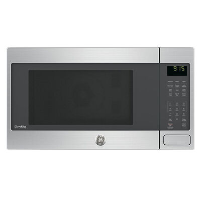 GE Profile 22 in. 1.5 cu.ft Countertop Microwave with 10 Power Levels & Sensor Cooking Controls - Stainless Steel | PEB9159SJSS