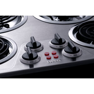Summit 24 in. Electric Cooktop with 4 Coil Burners - Stainless Steel, , hires