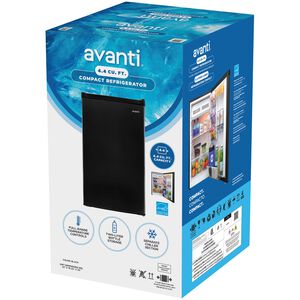 Avanti 20 in. 4.4 cu. ft. Mini Fridge with Freezer Compartment - Black, Black, hires