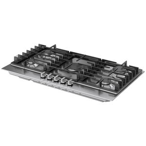 Bosch 300 Series 36 in. 5-Burner Natural Gas Cooktop with FlameSafe Thermocouple Sensor, Simmer & Power Burners - Stainless Steel, , hires