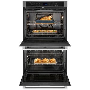 Maytag 30 in. 10 cu. ft. Front Control Electric Double Wall Oven with True European Convection - Fingerprint Resistant Stainless Steel, , hires