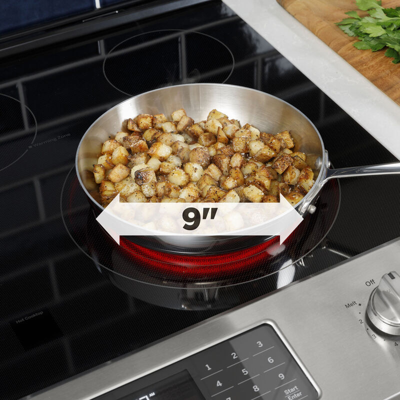 GE 30 in. 5.3 cu. ft. Air Fry Convection Oven Freestanding Electric Range  with 5 Smoothtop Burners - Slate | P.C. Richard u0026 Son