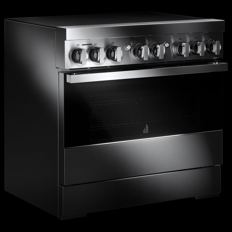 JennAir Noir 36 in. 5.1 cu. ft. Smart True European Convection Electric Range with 6 Induction Burners - Stainless Steel, , hires